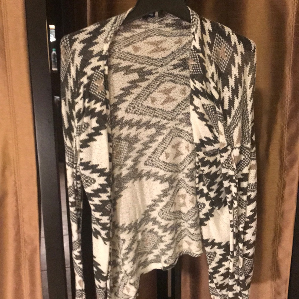 Aztec print cardigan
